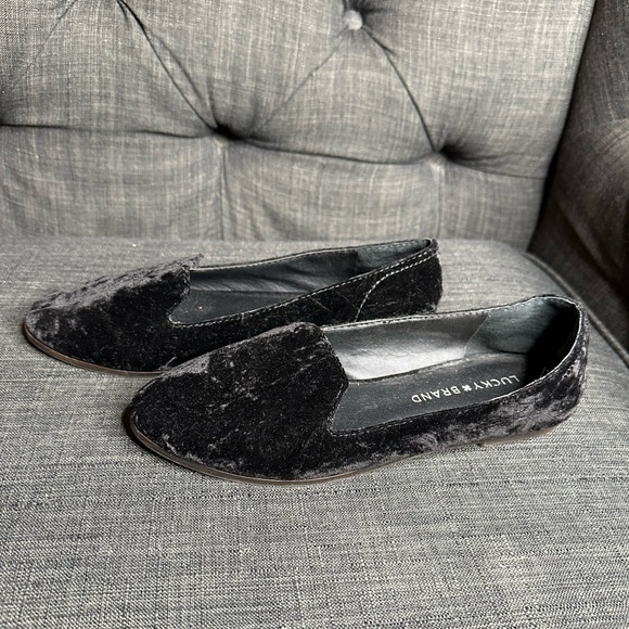Lucky Brand Shoes - Lucky Brand Women's Black crushed Velvet Loafers. Women’s 6